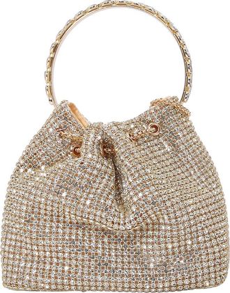 Berness Rhinestone Ring Handle Bag in Gold at Nordstrom Rack