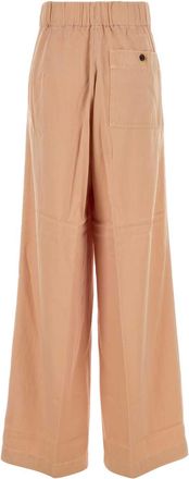 Dries Van Noten Womens Salmon Cupro Blend Pila Wide-leg Pant - Beige - Size Medium