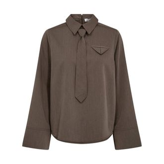 Co'Couture Dames, Blouses & Shirts, Bruin, Maat: XL