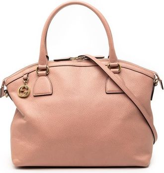 Gucci Pre-owned Gucci Medium Calfskin GG Charm Dome Satchel Ladies QYW06H0HIKG6KJBY