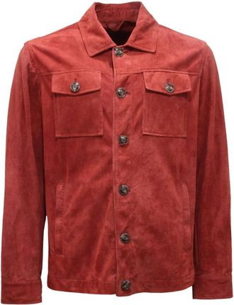 Barba Hombre, Chaquetas, Rojo, Talla: L