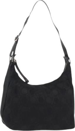 Ferragamo Pre-owned Shoulder Bags, female, Black, Size: ONE SIZE Pre-owned Leather Shoulder Bag