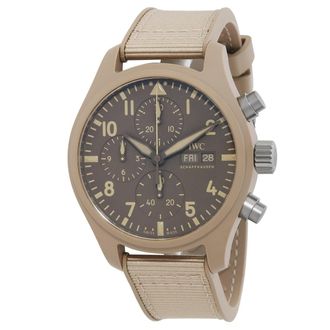 IWC Pre-owned IWC Top Gun Mojave Desert Chronograph Brown Dial Mens Watch IW389402