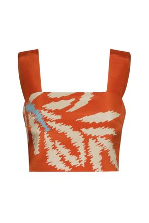 Juan de Dios Marimba Top In Orange Gladiolos