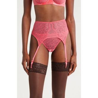 Journelle Lexi Lace Suspender Belt in Tulipe at Nordstrom, Size X-Small