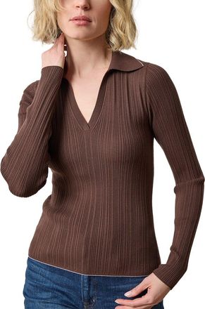 Lilla P Slim Fit Long Sleeve Rib Henley Sweater