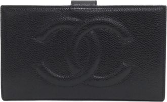 Chanel Grained Calfskin Long Wallet (Bi-Fold) (Pre-Owned)