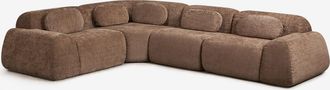 Sklum Sof&aacute; Modular Rinconera De 4 Piezas En Chenilla Envasado Al Vac&iacute;o Merida Sklum