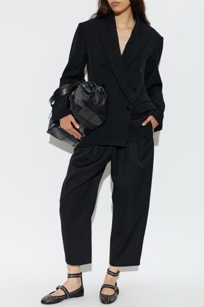 Isabel Marant Wool Trousers Janice, Womens, Black