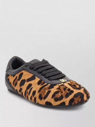 Dolce & Gabbana leather leopard low-top sneakers