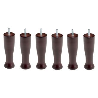 Colchones Aznar Juego 6 Patas Copa Relax 16 Cm Rosca M8 Para Base Y Canap&eacute; 6 Patas Madera Wengue
