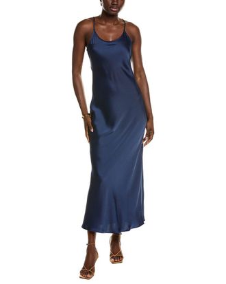 POINT Satin Straight Dress