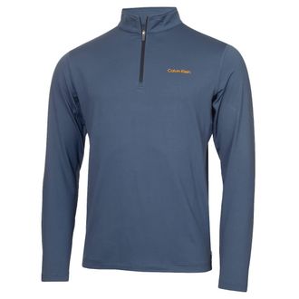 Calvin Klein Mens Newport Half Zip Sweater - Engine Blue - S