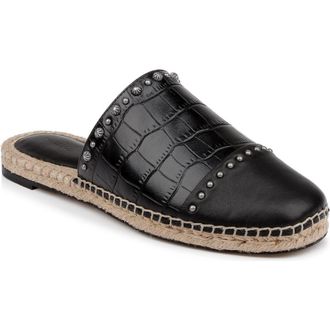 L'agence Helenor Croc Embossed Mule in Black Croco Embossed at Nordstrom Rack, Size 6.5