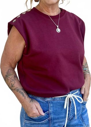 THML Clothing Celeste Sleeveless Top In Burgundy