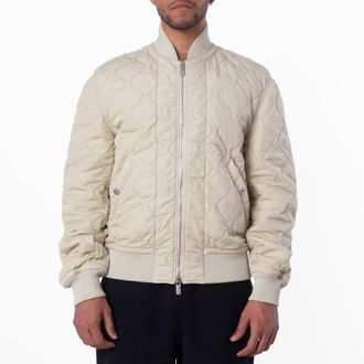 Burberry Quilted Nylon Bomber Jacket, Size XX-Large
