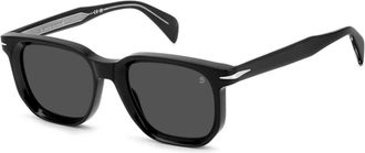 Eyewear by David Beckham Authentieke Zwarte Zonnebril - Premium Kwaliteit - unisex - Zonnebrillen - Zwart - 52 MM - Accessoires
