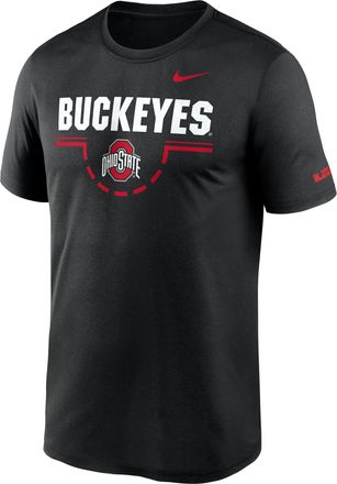 Nike Ohio State Courtside Nike Mens Dri-FIT College T-Shirt in Black | 02TI00ALJT-317