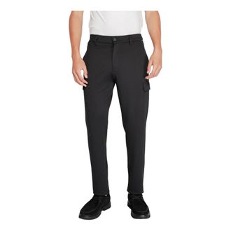 Calvin Klein Slim-fit Trousers, male, Black, W34 L32, Knit Tapered Trousers Autumn/Winter Collection