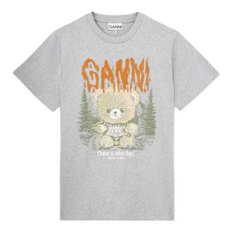 Ganni Dames, Tops, Grijs, Maat: S Katoen