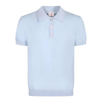 Casablanca Polo Shirts, male, Blue, Size: M Polo Shirt