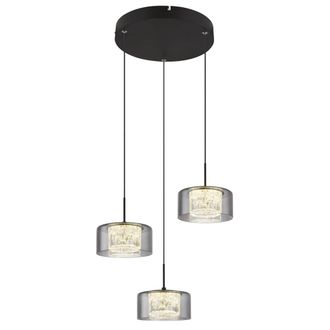 Globo Lighting L&aacute;mpara Colgante - Fogsy - Negro - Vidrio - &Oslash; 40cm - Led