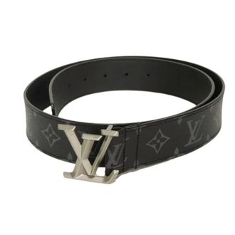 Louis Vuitton Pre-owned Belts, female, Black, Size: ONE SIZE Pre-owned Sangle LV Pyramide Monogram Eclipse Belt