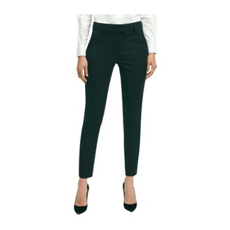 Brooks Brothers Zwarte Stretch Wollen Blend Smoking Broek - Dames - Chinos - Zwart - L - Wol - Broeken