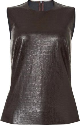 Wolford Top con Effetto Alligatore Goffrato - - Tops - Donna - Marrone - XL