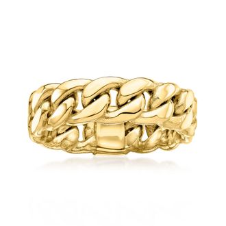 Ross-Simons 14kt Yellow Gold Curb-Link Ring