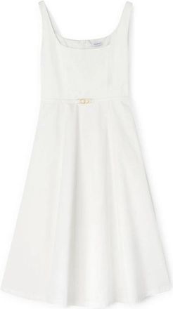 Motivi Midi poplin jurk - Dames - Casual kleedjes - Wit - XL - Katoen - Kleedjes
