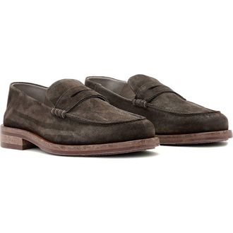 AllSaints Bloom Convertible Penny Loafer in Dark Brown at Nordstrom, Size 13
