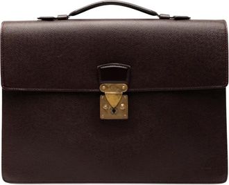 Louis Vuitton Portadocumenti Serviette Kourad in pelle Taïga 1998 - Rosso