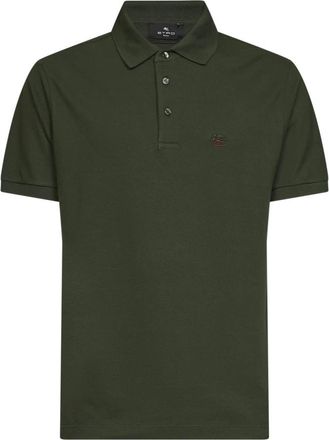 Etro T-shirts en Poloshirts - Heren - Polos - Groen - 2XL - Katoen - Tops