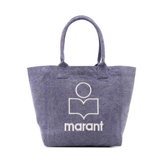 Isabel Marant Tassen, Dames, Paars, ONE Size, Katoen, Small Yenky Tote