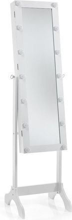 tomasucci Coffer Lux floor mirror with container, matt white