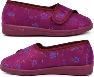 Generic Ladies Wide Fit Slippers Womens Wide Fit Slippers Size 5 Ladies Touch Fastening Slipper Size 7 Womens Machine Washable Slipper EE Width Washable Touch