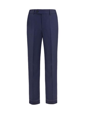 Brunello Cucinelli Navy Blue Tapered Trousers
