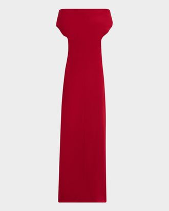 Proenza Schouler Rosina Draped Double-Crepe Dress