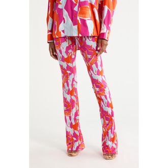 Diane Von F&uuml;rstenberg Kaelin Print Pants in Island Camo Small Pink at Nordstrom Rack, Size Xx-Small