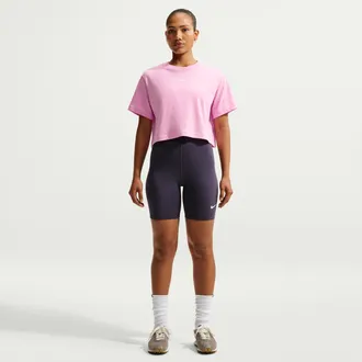Nike Womens Nike Sportswear Classic High-Waisted 8 Biker Shorts in Grey | DV7797-013