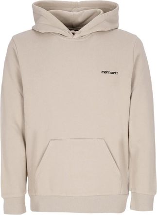 Carhartt Work in Progress Script Embroidery Hooded Hoodie - Heren - Hoodies - Beige - XL - Katoen - Hoodies & sweatvesten