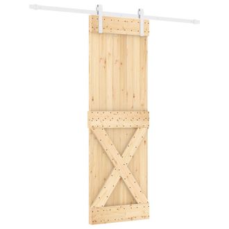 vidaXL Puerta Corredera Natural Y Blanco 70 X 210 Cm Vidaxl