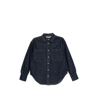 Anine Bing Samy Contrast-stitch Denim Shirt