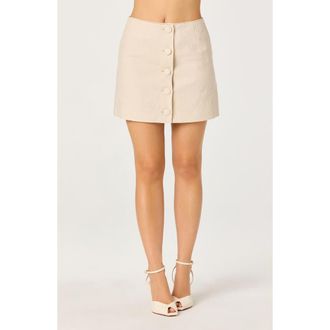 ASTR the Label Cailey Button-Up Skirt in Natural at Nordstrom, Size X-Small