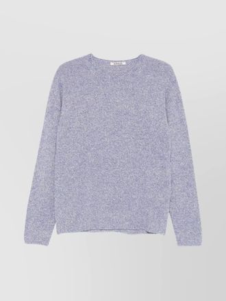 Auralee textured wool silk blend crewneck sweater