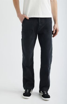 Corridor Double Knee Stretch Cotton Carpenter Pants in Black at Nordstrom, Size 32