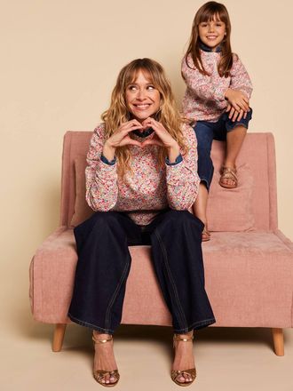 Envie de Fraise Damen Sweatshirt Mama-Tochter-Capsule BLUMIG, Bio-Baumwolle ENVIE DE FRAISE mehrfarbig