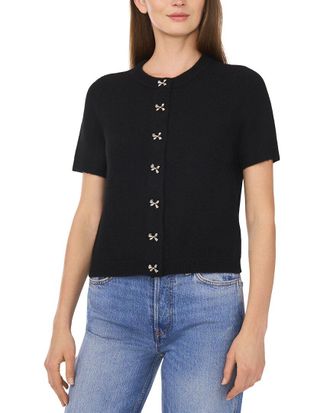 CeCe by Cynthia Steffe Cece Bow Button Cardigan