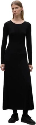 Ecoalf Irisn Jurk - Dames - Maxi kleedjes - Zwart - L - Katoen - Kleedjes